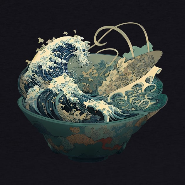 Great Wave Off Kanagawa Noodles by HideTheInsanity